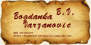 Bogdanka Varzanović vizit kartica
